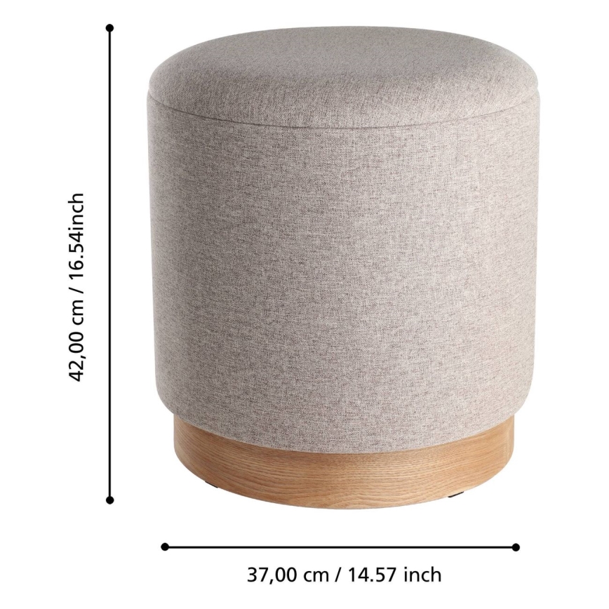 Eglo - KOMPLEKTAS 2x Taburetas diametras 30,5/37 cm ruda