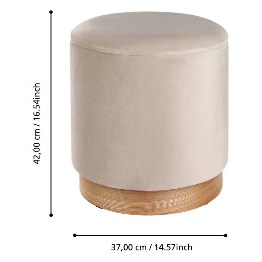 Eglo - KOMPLEKTAS 2x Taburetas diametras 30,5/37 cm smėlio spalva