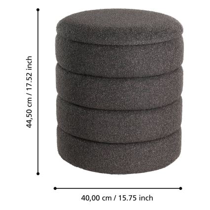 Eglo - KOMPLEKTAS 2x Taburetas diametras 33,5/40 cm juoda