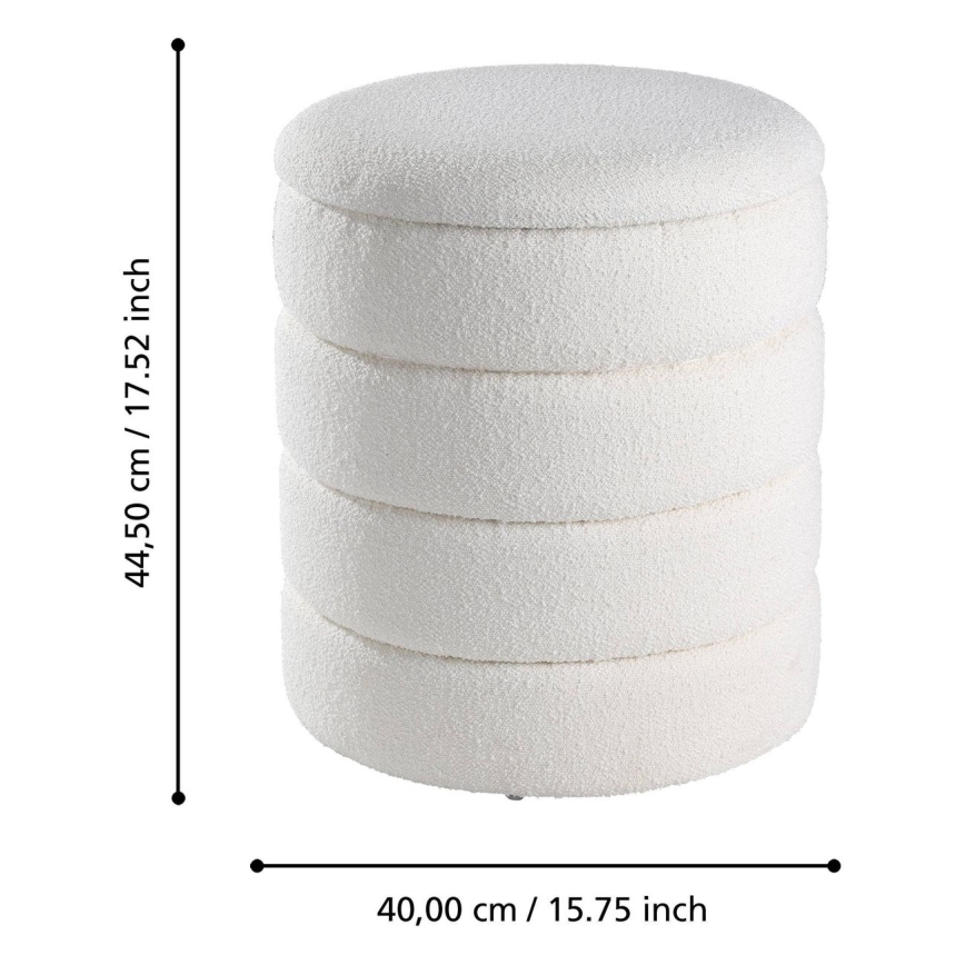 Eglo - KOMPLEKTAS 2x Taburetas diametras 33,5/40 cm balta