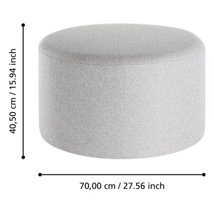 Eglo - RINKINYS 2x Taburetė pr. 45,5/70 cm pilka