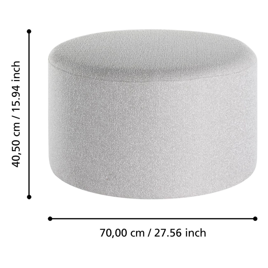 Eglo - RINKINYS 2x Taburetė pr. 45,5/70 cm pilka