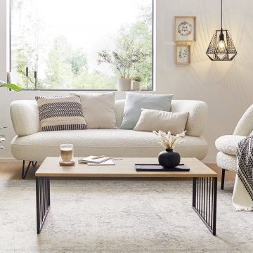 Eglo 424801 - Žurnalinis staliukas AUKSIDE 53,5x100 cm rudas/juodas