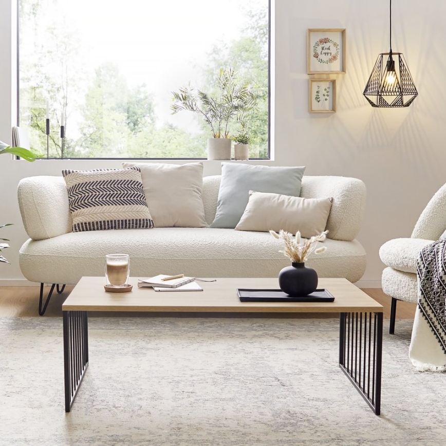 Eglo 424801 - Žurnalinis staliukas AUKSIDE 53,5x100 cm rudas/juodas