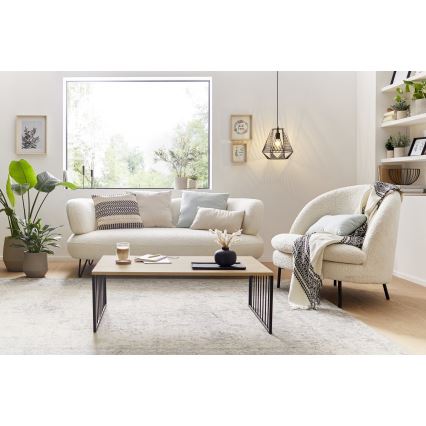 Eglo 424801 - Žurnalinis staliukas AUKSIDE 53,5x100 cm rudas/juodas