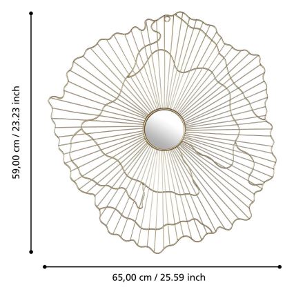 Eglo - Sieninis veidrodis 59x65 cm auksas