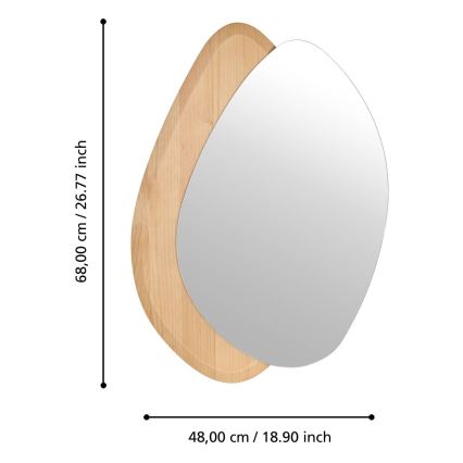Eglo 425049 - Sieninis veidrodis LIOMA 68x48 cm eglė/smėlio spalvos
