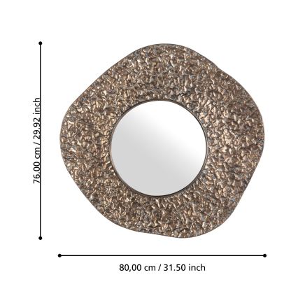 Eglo 425073 - Sieninis veidrodis TOAMASINA 76x80 cm bronzinis