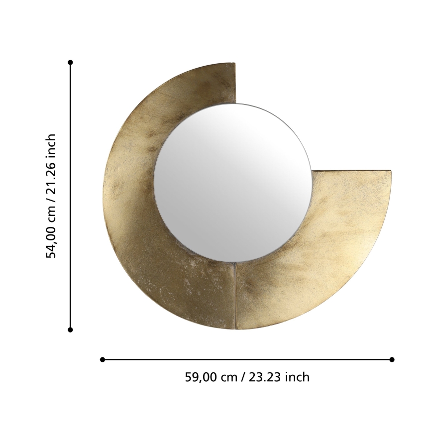 Eglo 425078 - Sieninis veidrodis TOAMASINA 54x59 cm auksinis