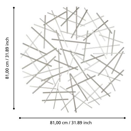 Eglo -  Sienų dekoracija diametras 81 cm matinis chromas