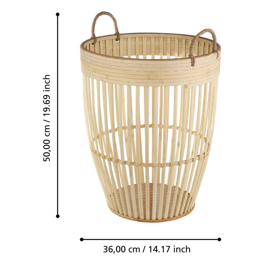 Eglo - Dekoratyvinis krepšelis 50x36 cm smėlio spalva