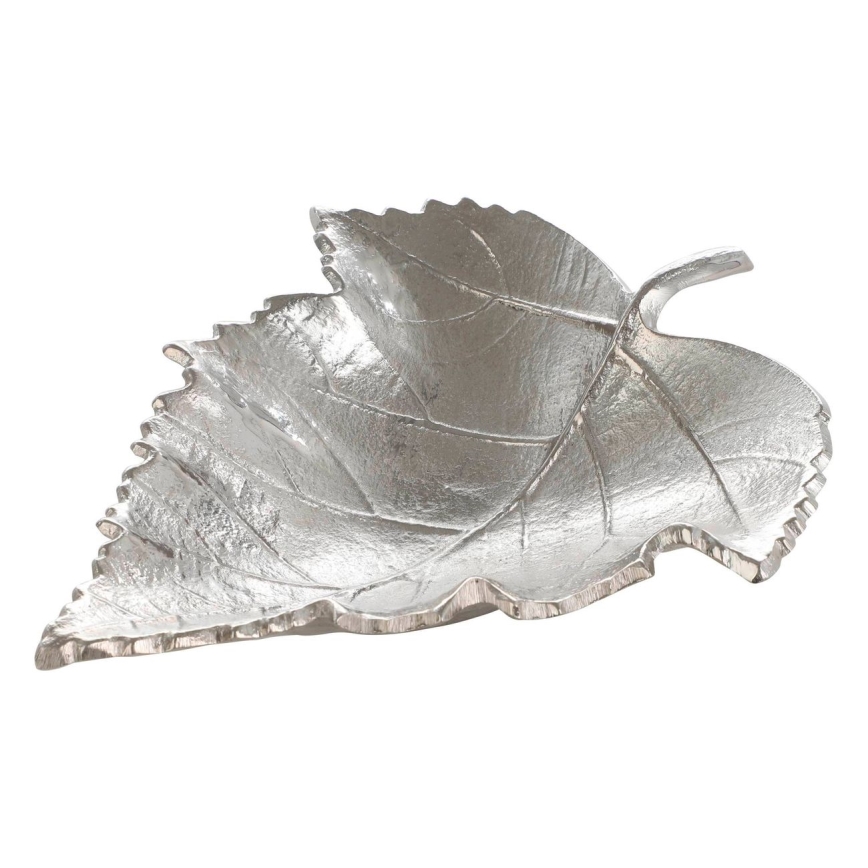 Eglo - Dekoratyvinis padėklas 18,5x23,5 cm lapas/sidabras