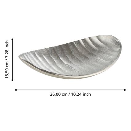 Eglo - Dekoratyvinis padėklas 18,5x26 cm sidabras