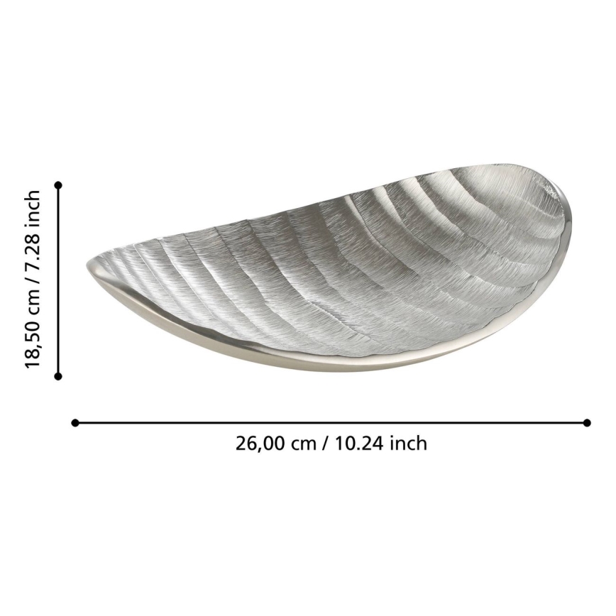 Eglo - Dekoratyvinis padėklas 18,5x26 cm sidabras