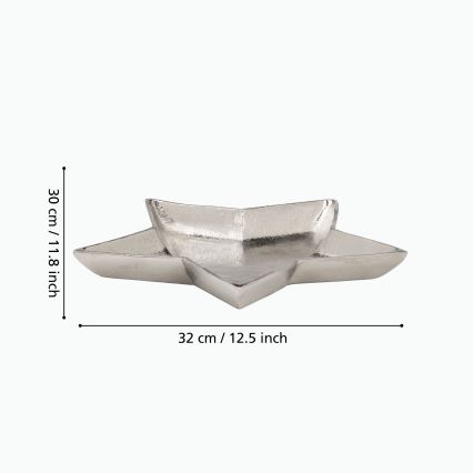 Eglo 427425 - Dekoratyvinis padėklas AMBOLOSY 30x32 cm sidabro spalvos