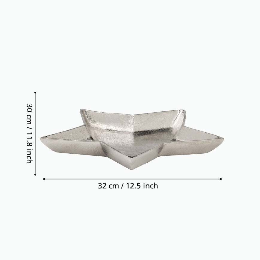 Eglo 427425 - Dekoratyvinis padėklas AMBOLOSY 30x32 cm sidabro spalvos