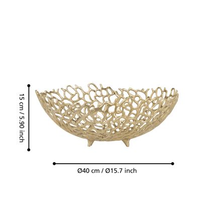 Eglo 427496 - KIMITSU dekoratyvinis dubuo, skersmuo 40 cm, aukso spalvos