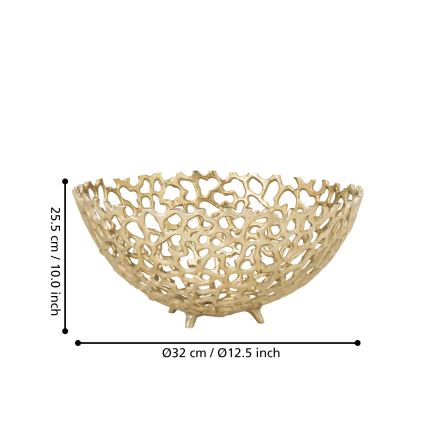 Eglo 427497 - Dekoratyvinis dubuo KIMITSU, skersmuo 32 cm, auksinis