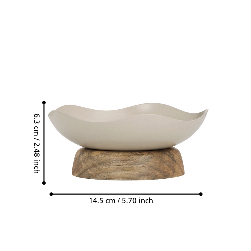 Eglo - Dekoratyvinis padėklas diametras 14,5 cm smėlio spalva