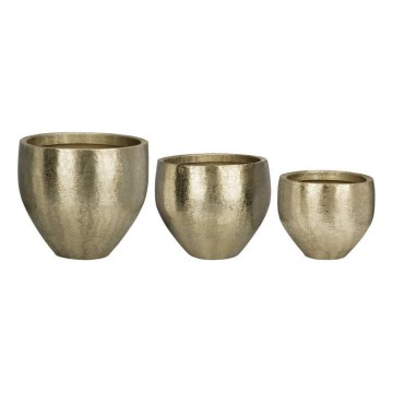 Eglo 428094 - Komplektas iš 3 auksinių metalinių vazų OKAYAMA 92x86 cm