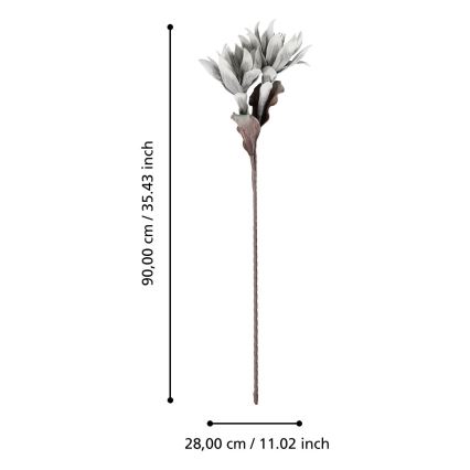 Eglo - Dirbtinė gėlė 90 cm pilka