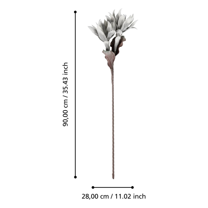 Eglo - Dirbtinė gėlė 90 cm pilka