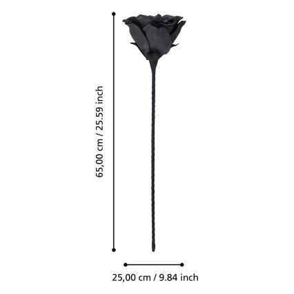 Eglo - Dirbtinė gėlė 65 cm juoda