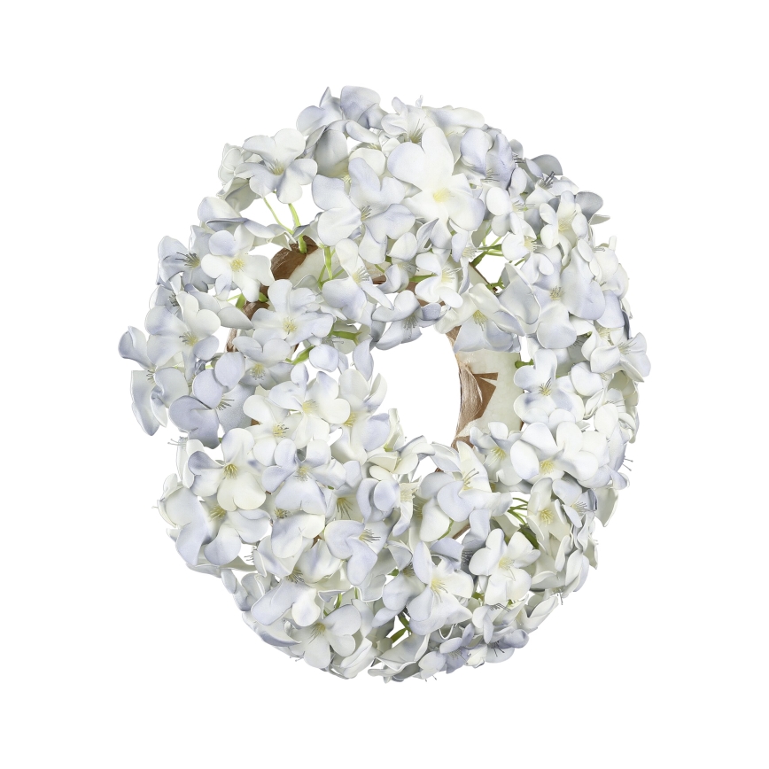 Eglo - Dirbtinis gėlių vainikas diametras 35 cm mėlyna