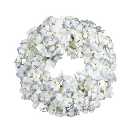 Eglo - Dirbtinis gėlių vainikas diametras 35 cm mėlyna