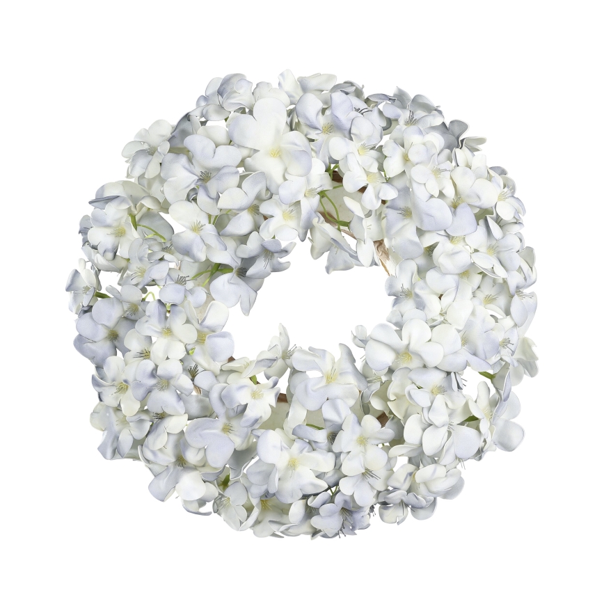 Eglo - Dirbtinis gėlių vainikas diametras 35 cm mėlyna