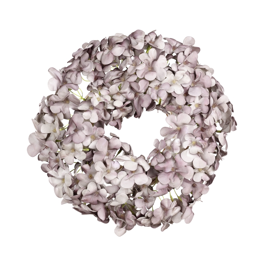 Eglo - Dirbtinis gėlių vainikas diametras 35 cm violetinė