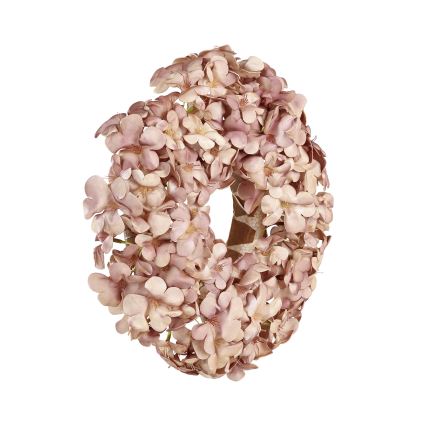 Eglo - Dirbtinis gėlių vainikas diametras 35 cm rausva