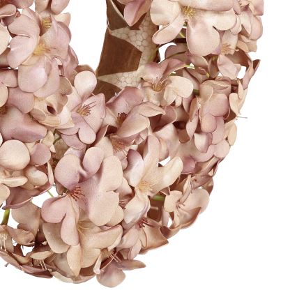 Eglo - Dirbtinis gėlių vainikas diametras 35 cm rausva
