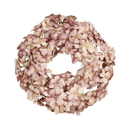 Eglo - Dirbtinis gėlių vainikas diametras 35 cm rausva