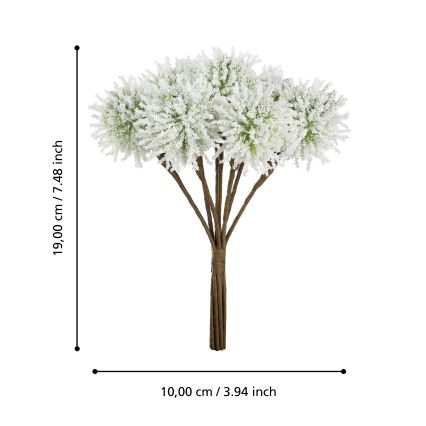 Eglo - Dirbtinė gėlė 19 cm balta