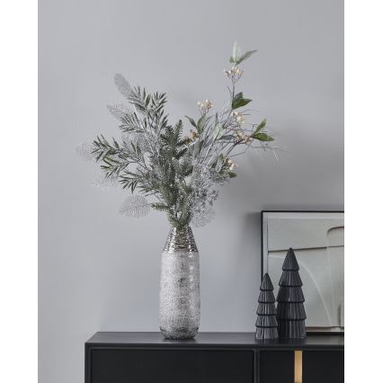 Eglo - Dirbtinė gėlė 87,5 cm sidabras