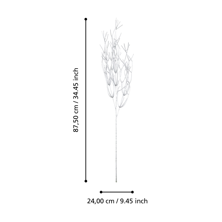 Eglo - Dirbtinė gėlė 87,5 cm sidabras
