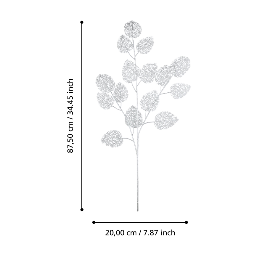 Eglo - Dirbtinė gėlė 87,5 cm sidabras