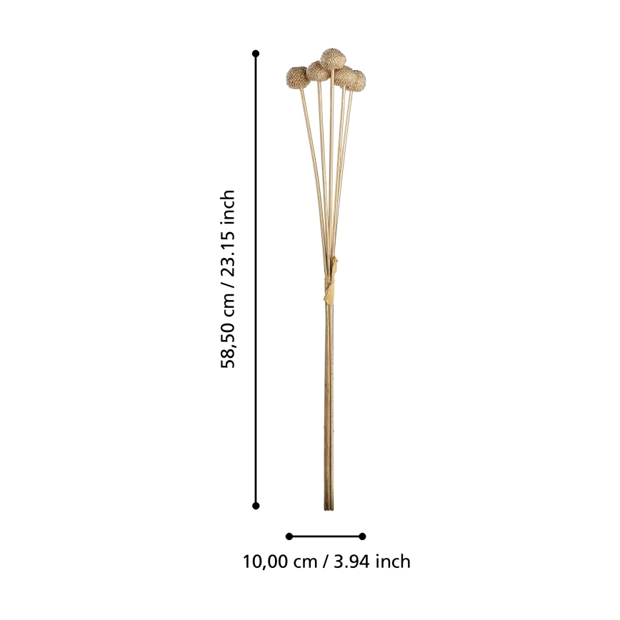 Eglo - Dirbtinė gėlė 58,5 cm auksas