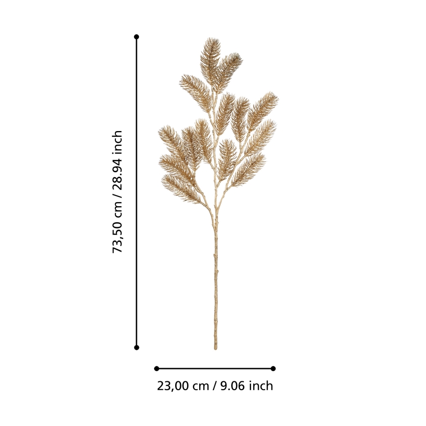Eglo - Dirbtinė Kalėdų šakelė 73,5 cm auksas