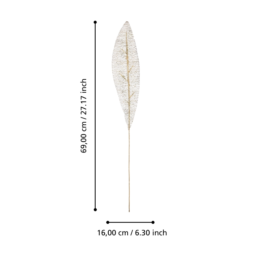 Eglo - Dirbtinė gėlė 69 cm sidabras