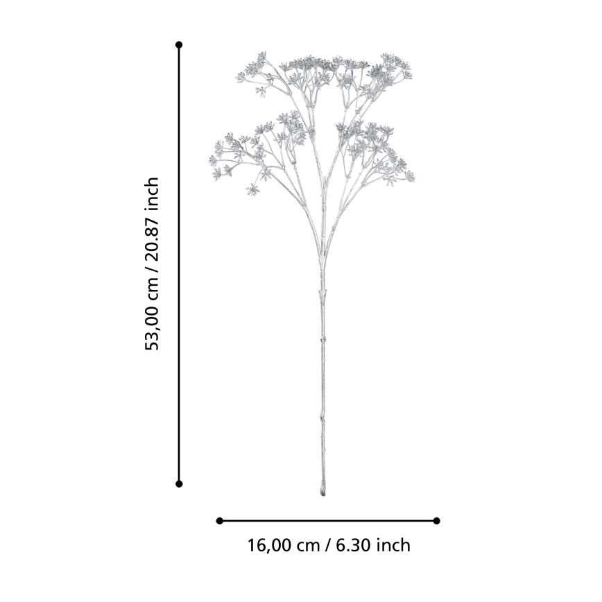 Eglo - Dirbtinė gėlė 53 cm sidabras