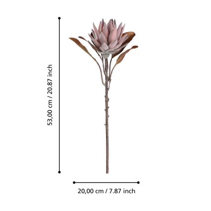 Eglo - Dirbtinė gėlė 53 cm rausva