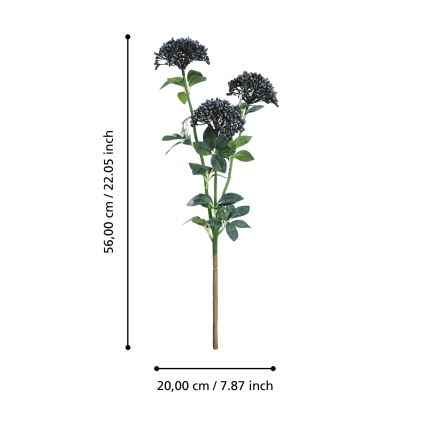 Eglo - Dirbtinė gėlė 56 cm mėlyna/žalia