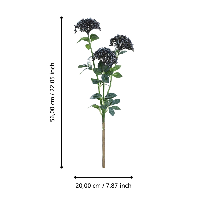 Eglo - Dirbtinė gėlė 56 cm mėlyna/žalia