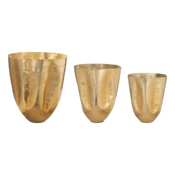 Eglo 428392 - Rinkinys 3 vnt. metalinė vaza OKAYAMA, aukso spalvos