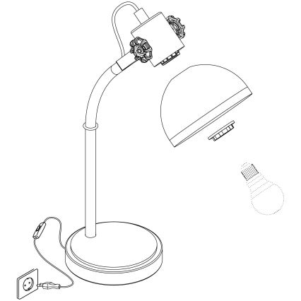 Eglo 43165 - Stalinis šviestuvas LUBENHAM 1xE27/28W/230V