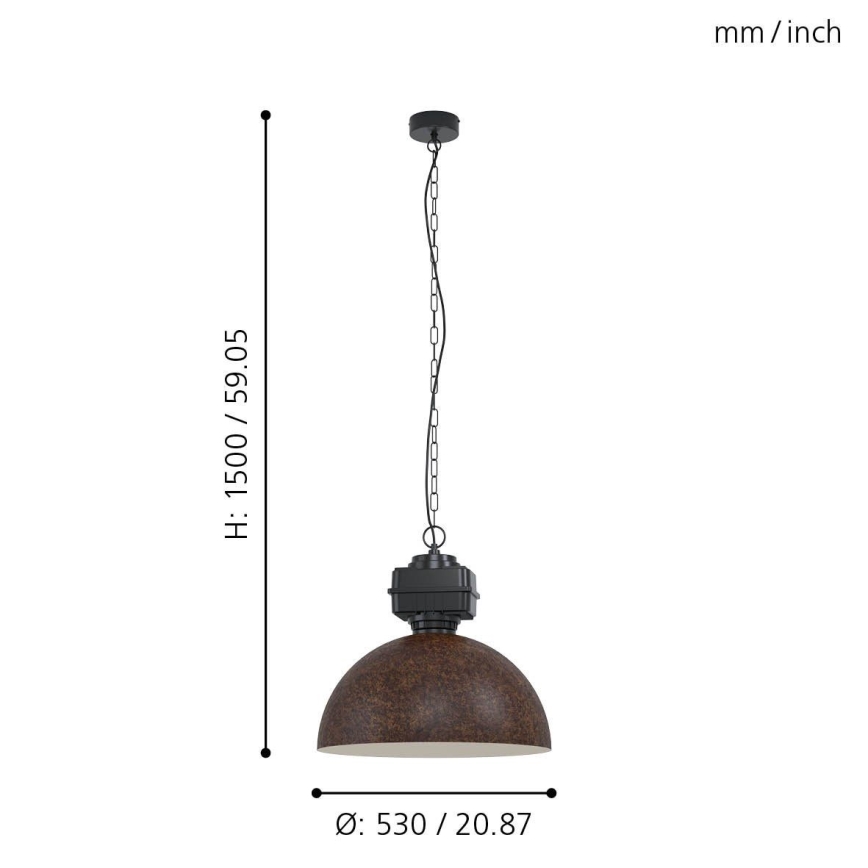 Eglo - Sietynas, kabinamas ant grandinės 1xE27/40W/230V