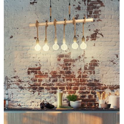 Eglo - Sietynas, kabinamas ant grandinės 6xE27/40W/230V