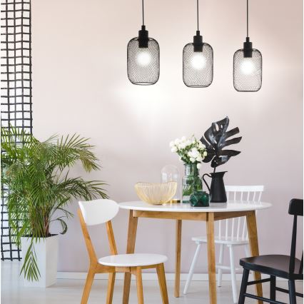 Eglo - Sietynas, kabinamas ant virvės 3xE27/60W/230V